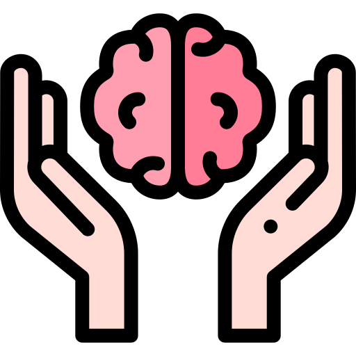 slika prikazuje dvije ruke kako drže glavu tj. mozak što simbolizira važnost brige o vlastitom mentalnom zdravlju i kako je ono u našim rukama 